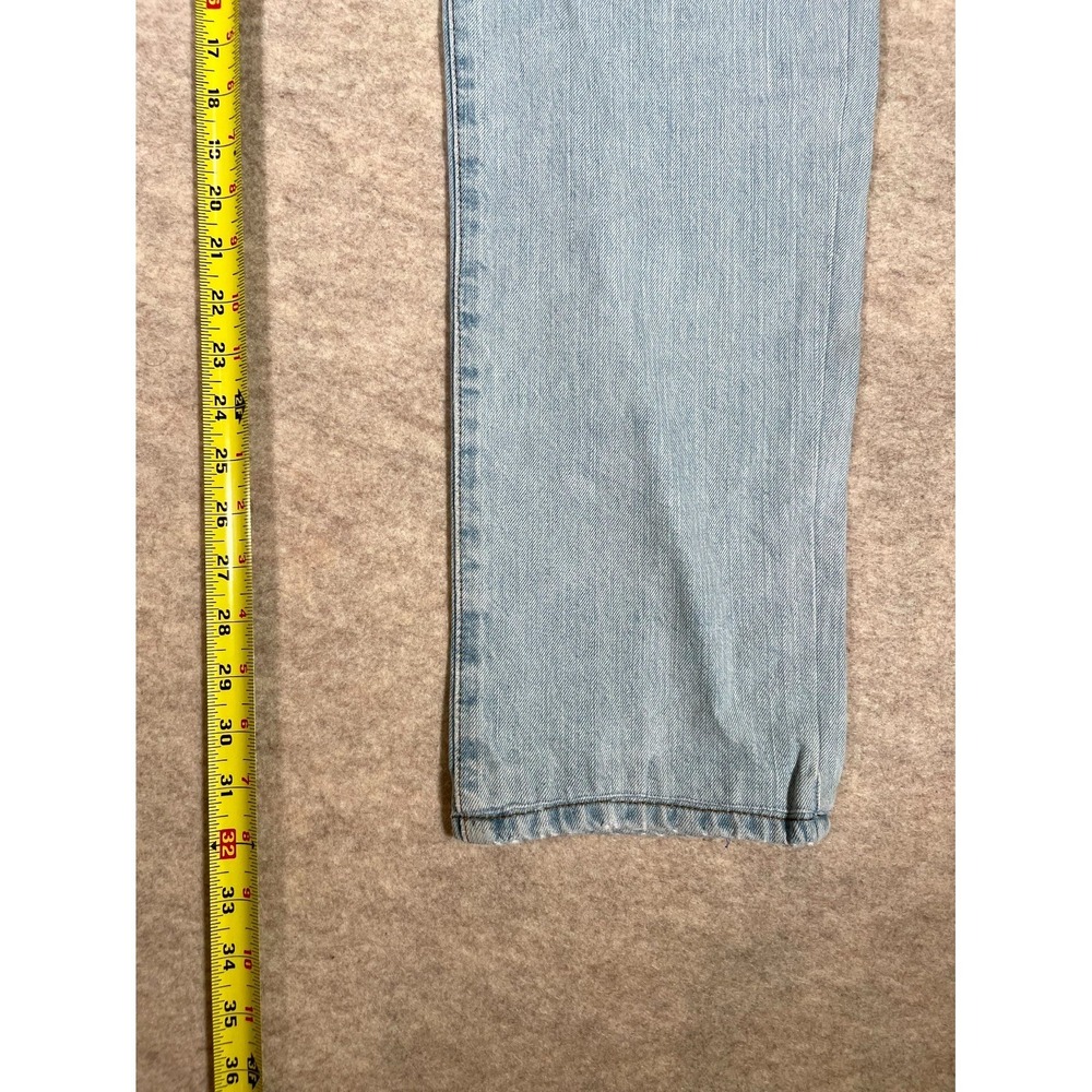 Levis 501 Original Fit Jeans Mens 38x34 Blue Denim Cotton High Rise Light Wash - Picture 15 of 16